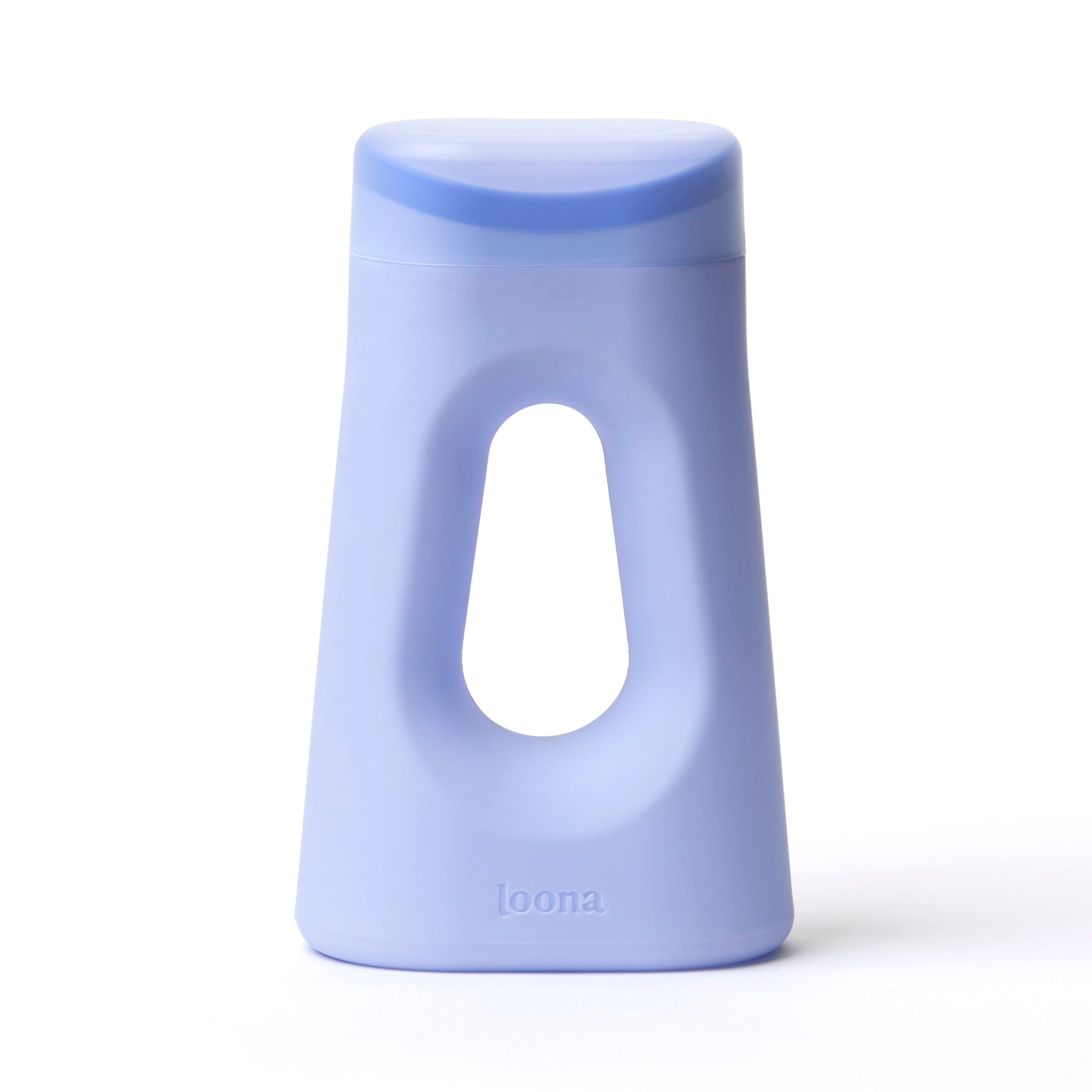The Loona Female Urinal personal handheld portable bedside urinal shown in Loona Blue color The Loona Female Urinal personal handheld portable bedside urinal shown in Loona Blue color